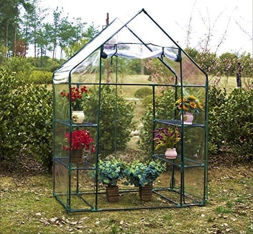 Garden Compact Walk In Greenhouse Frame Shelves Reinforced Cover Cold Frame New 